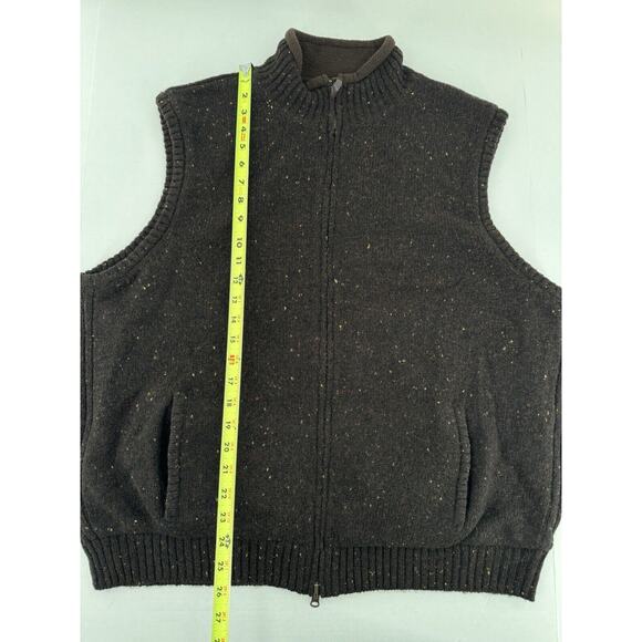 Pendleton Mens Vest Sz L Shetland Wool Reversible Speckled Full Zip Outdoor Work - Picture 6 of 13